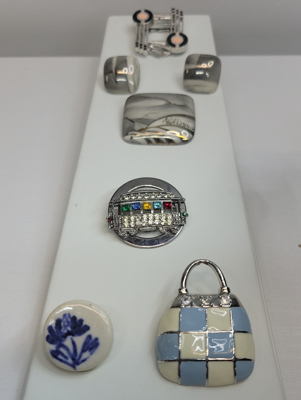 Silver-Tone Vintage Brooch Bundle